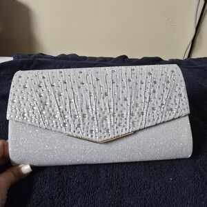 Elegant Silver Clutch Bag